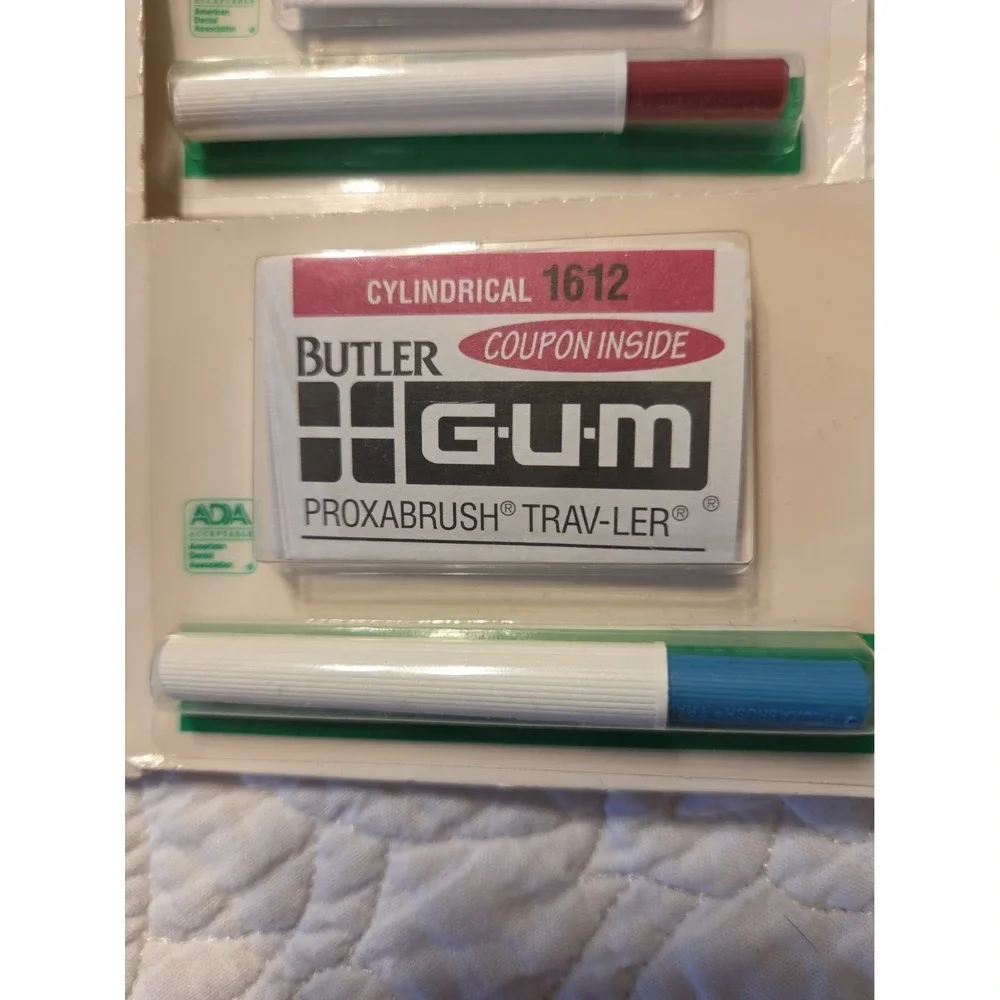 Vintage (4) Butler GUM Proxabrush Trav-Ler 1612 Cylindrical New Sealed